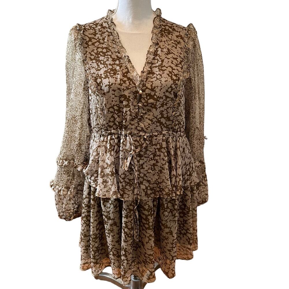 Floral Ruffle Mini Dress - Picture 2 of 10